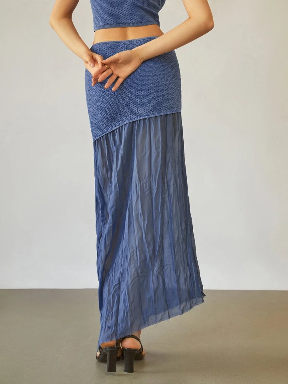Sea Breeze Patchwork Maxi Skirt - Commense - Picture 3 of 6